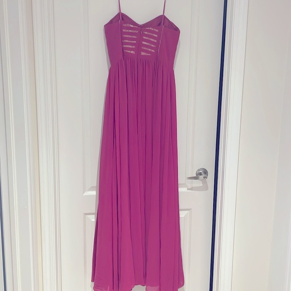 Aidan Mattox magenta chiffon gown - Picture 2 of 3